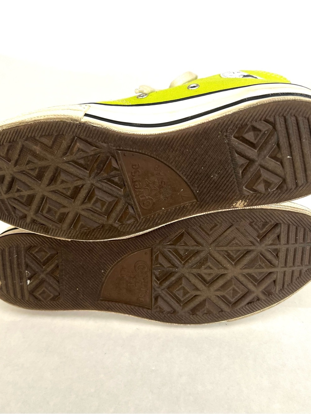 Chuck Taylor Converse High Top Sneakers - Neon Lime Canvas Unisex Men 7 Women 9 - Picture 5 of 11